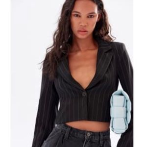 NWT Reformation Cropped Pinstripe Blazer